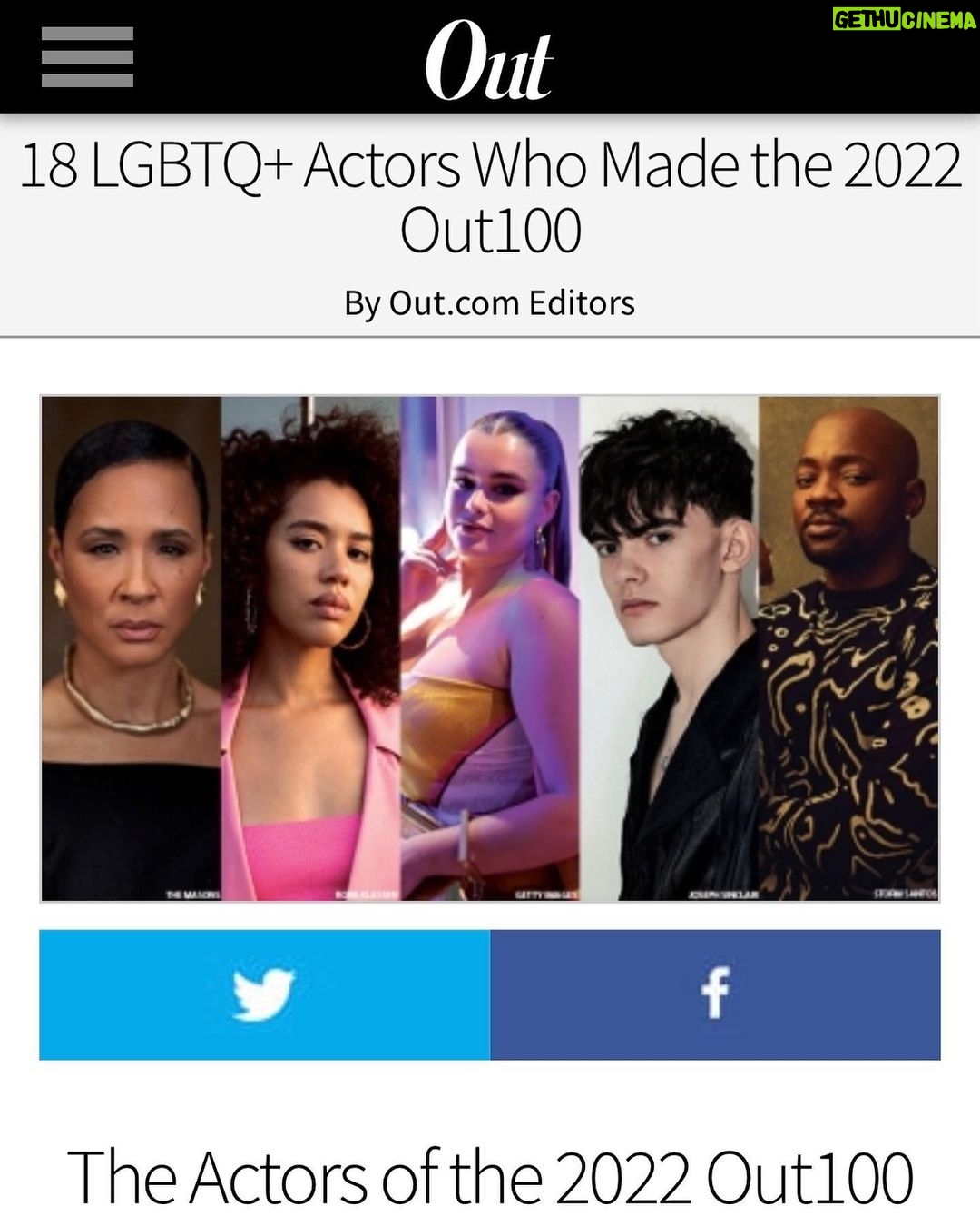 Jasmin Savoy Brown Instagram - THANK YOU @outmagazine it is the BIGGEST honor to be included in this list, especially alongside such incredible actors and friends.