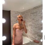 Jasmin Savoy Brown Instagram - A few photos from my piece with VOGUE!? getting ready for the Critic’s Choice Awards where @msmelanielynskey WON!!!! Thank you @voguemagazine and thank you @prada !! What a dream. Link in stories :) Beyond grateful to everyone who helped bring this magical night to life. Styling @itsamandalim Hair @danielkpalmerhair Makeup @paulyblanch Photos, interviewing & editing @gabrielasage Hype team @monicajv @aisforashton Wearing @prada @beladorajewelry @stuartweitzman @tylerellisofficial