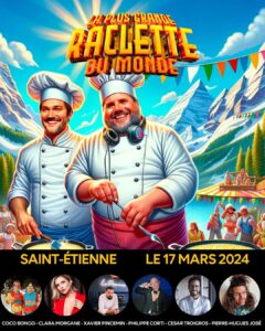 Jason Chicandier Instagram - La plus grande raclette du monde : le programme ! Nous aurons l’immense privilège d’avoir des guests fabuleux dont la sublimissime Clara Morgane, le génie de César Troisgros, le merveilleux Xavier Pincemin, les frapadingues de COCOBONGO, Monssssieur Philippe Corti et Pierre-Hugues José ! D’autres surprises sont à venir ! Il y aura des DJ, des musiciens, des shows de cuisine, le concours de Miss et Mister Raclette et concours de Paaams…Mathou et moi à l’animation ! Plusieurs télévisions seront présentes aussi. Les produits régionaux, de qualité et plusieurs stands pour les enfants et les grands (bières, vins, digestifs, produits régionaux etc). Et un huissier pour valider le record. Que coule le fromage sur vos noix mes Empereurs. @mathou_cann @claramofficiel @pierre.hugues.jose @cocobongo_fan @scott.t.v @cesar.troisgros @philippecorticchiato @maxbnwk @mamixe.b @villedesaintetienne @xavier_pincemin