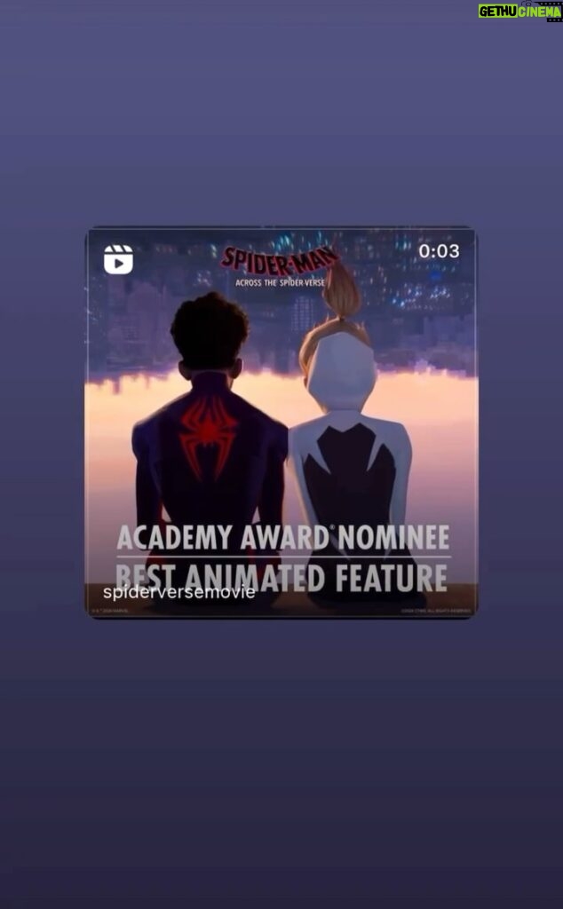 Jason Latour Instagram - Maybe it’s a little silly to single this award out to post about but I’m so proud of this movie and everyone of the hundreds of people who brought it to life. Let’s get it! #oscars #acrossthespiderverse