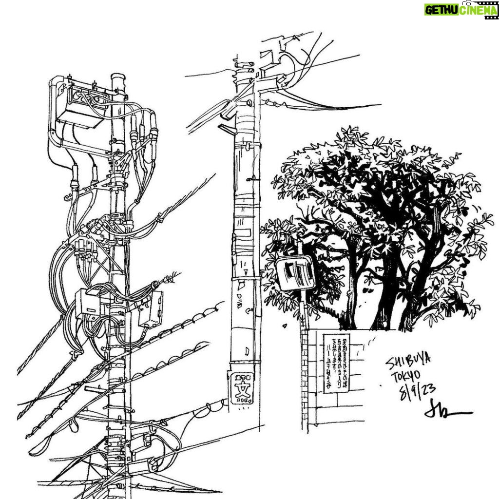 Jason Latour Instagram - Some studies of #tokyo, where even the utility poles were interesting (to me) #sketchbook #observationaldrawing #lifedrawing #japan #japantravel #procreate