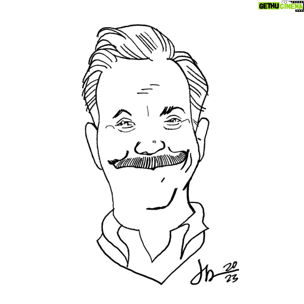 Jason Latour Instagram - A quick Ted Lasso. For comics and more join my NEWSLETTER at the link in bio. #tedlasso #jasonsudekis #comics #cartoonist #futbol #soccer #appletv #comicbooks #cariacture