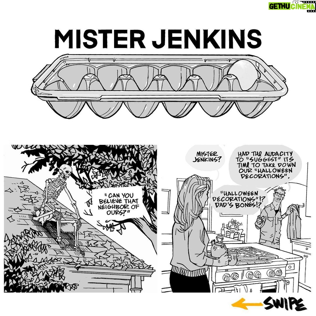 Jason Latour Instagram - SWIPE to read a seasonal comic I made last year about the little rituals and social rules we make, and the silly ways we gate keep them. Or something like that. Read more of my new comics by joining my NEWSLETTER in the link in bio. #comics #cartoonist #cartoons #cartoonistsofinstagram #howtodraw #manga #anime #comicbook #humor#halloween