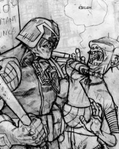 Jason Latour Instagram - “You know how often we get a judge up in Peach Trees?” — “Well you’ve got one now.” #judgedredd (2012) For more comics join my NEWSLETTER at the link in bio. #comics #comicbooks #2000ad