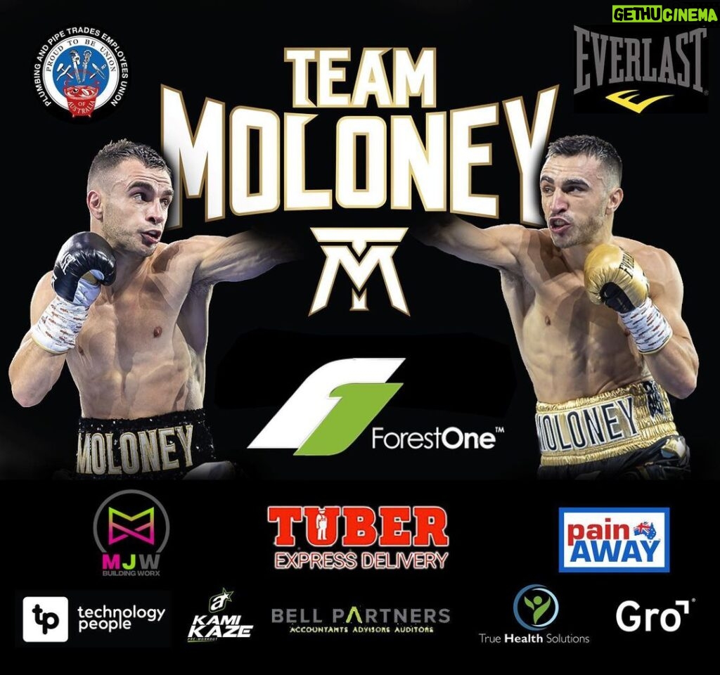 Jason Moloney Instagram - Especially during these training camps we feel extremely grateful towards our amazing Team Moloney sponsors. These legends support us and make it possible for us to prepare like true professionals. 6 weeks accommodation in Vegas, hire cars, flying over and paying multiple international sparring partners, weekly massage/ physio and training expenses etc- these costs really add up but they are all necessary to make sure we leave no stone unturned and we’re 100% ready to preform at the highest level. I am forever grateful to all of you who support me and allow me to chase this dream. May 13, this belt is for you! 🏆 @forest1au @ppteu @tuberdelivery @everlastaustralia @mjwbuildingworx @pain_away_australia @athleticsport_ @technologypeople @bell_partners @truehealthsolutionsau @groclinics