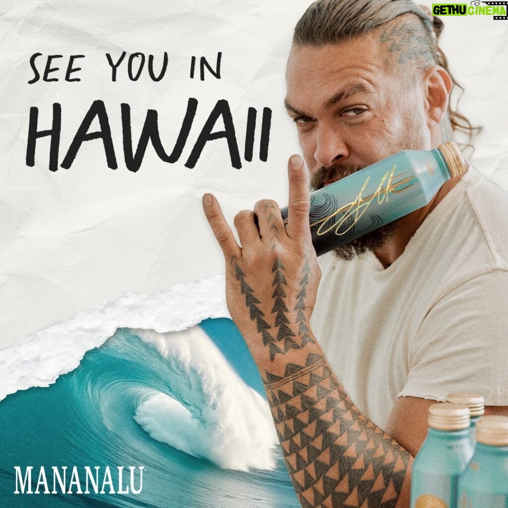 Jason Momoa Instagram - We can’t wait to see you, Hawaii! Swipe to see details of where to get your signed limited-edition Mananalu x Aquaman bottle. #Aquaman and the Lost Kingdom - only in theaters December 22. Honolulu, Hawaii