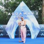 Jason Momoa Instagram – @prideofgypsies @aquamanmovie in @henrypooleco suit and @iwcwatches #iwcschaffhausen #rosegold