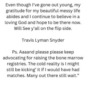 Jason Momoa Instagram - We lost a warrior today. I love u travis. Strongest man I ever met  You are in my soul and in my bones  im so grateful to have been your friend.  Rest brother.  What an ANGEL  all my aloha to Heidi Luke Miles and my Hank  Unko loves you❤️❤️❤️❤️

Repost from @thetravissnyder
•
Travis Lyman Snyder  April 28, 1979 - December 3, 2023