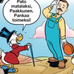 Jasper Pääkkönen Instagram – My story (and character) in the Donald Duck comic book! I pitched an idea to the good people at @akuankka (Donald Duck Finland) of a story about how hydro power dams have destroyed many of the most important rivers and fisheries all around the world (even in Duckburg), and how removing dams is the way to revive these precious ecosystems. The vast majority of dams no longer serve any real purpose, but they have wiped out migrating fish populations and whole rivers. However, these obsolete dams are being removed all around the world, and times are truly changing: when hydro power used to be considered a green and environmentally friendly source of energy in the past, more and more people are realizing the devastation it has wreaked in the freshwater ecosystems, often destroying whole river systems and their fauna. So here we go: Huey, Dewey and Louie find a river with no fish, and discover a dam that has been built downstream. About 10 pages and many twists and turns later Donald Duck convinces Scrooge to hire a character called Paakkunen to demolish the dam. The salmon run the river again, the enviroment thrives and Scrooge gets even richer when returning tourists spend money on eco tourism services! Same in Finnish: mahtava tarina Aku Ankassa. Päihitä Platku! #freetherivers #damremoval #worldfishmigrationday #damnation #akuankka #päihitäplatku #puretaanpadot Ankkalinna