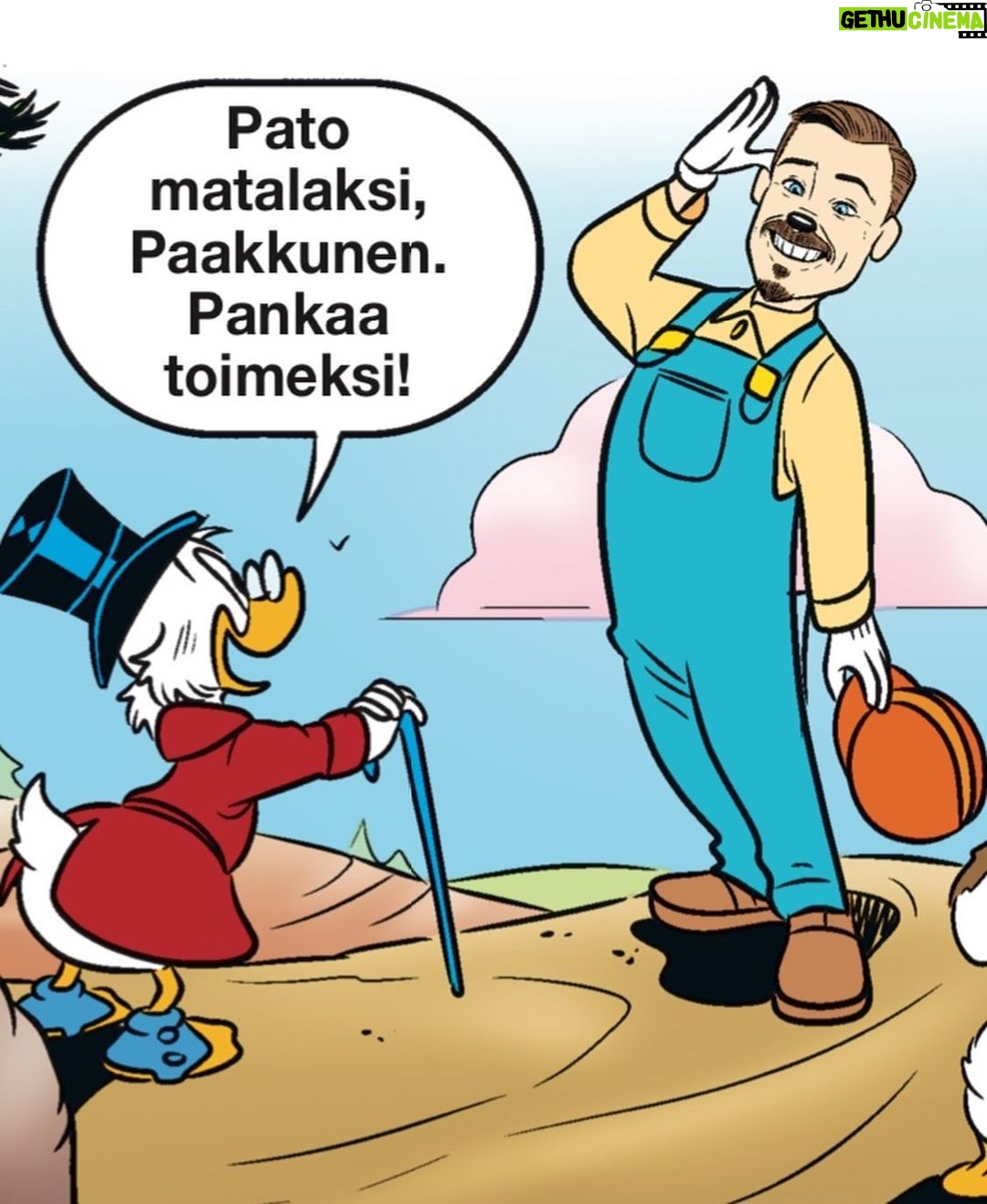 Jasper Pääkkönen Instagram - My story (and character) in the Donald Duck comic book! I pitched an idea to the good people at @akuankka (Donald Duck Finland) of a story about how hydro power dams have destroyed many of the most important rivers and fisheries all around the world (even in Duckburg), and how removing dams is the way to revive these precious ecosystems. The vast majority of dams no longer serve any real purpose, but they have wiped out migrating fish populations and whole rivers. However, these obsolete dams are being removed all around the world, and times are truly changing: when hydro power used to be considered a green and environmentally friendly source of energy in the past, more and more people are realizing the devastation it has wreaked in the freshwater ecosystems, often destroying whole river systems and their fauna. So here we go: Huey, Dewey and Louie find a river with no fish, and discover a dam that has been built downstream. About 10 pages and many twists and turns later Donald Duck convinces Scrooge to hire a character called Paakkunen to demolish the dam. The salmon run the river again, the enviroment thrives and Scrooge gets even richer when returning tourists spend money on eco tourism services! Same in Finnish: mahtava tarina Aku Ankassa. Päihitä Platku! #freetherivers #damremoval #worldfishmigrationday #damnation #akuankka #päihitäplatku #puretaanpadot Ankkalinna