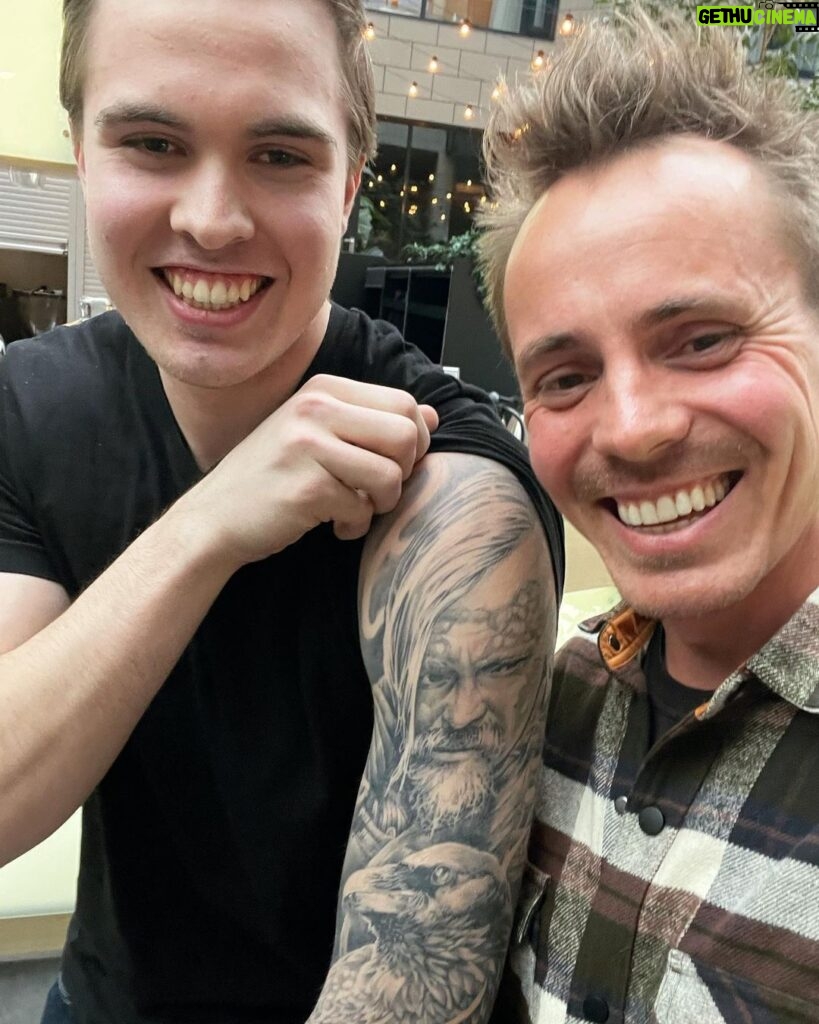 Jasper Pääkkönen Instagram - This crazy Icelander & his Halfdan tattoo 💪🏼💪🏼 Reykjavík, Iceland