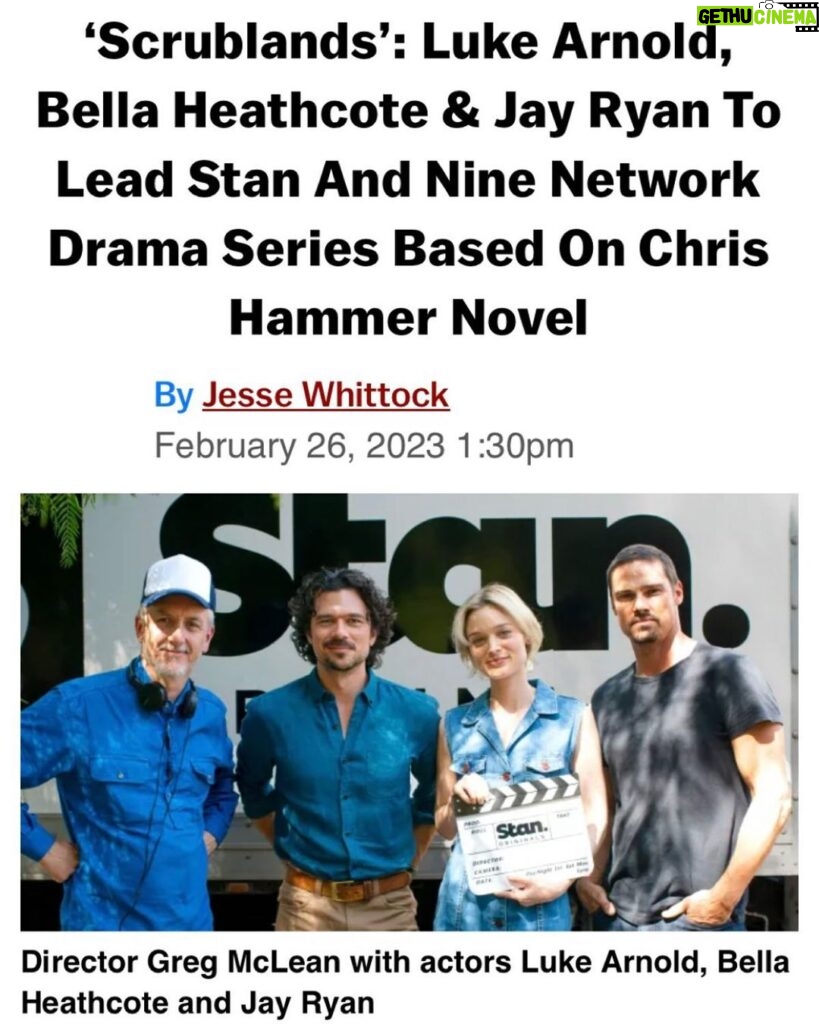 Jay Ryan Instagram - Back in my old stomping ground of Melbourne, Victoria working with these legends 🎬🎬🎬via @deadline #scrublands @stanaustralia #gregmclean #lukearnold #bellaheathcote Castlemaine