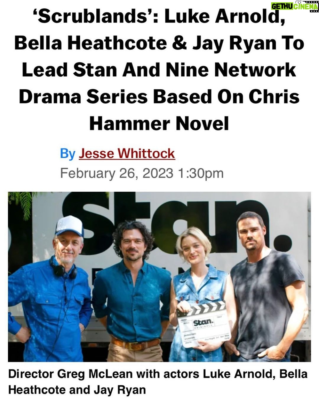 Jay Ryan Instagram - Back in my old stomping ground of Melbourne, Victoria working with these legends 🎬🎬🎬via @deadline #scrublands @stanaustralia #gregmclean #lukearnold #bellaheathcote Castlemaine