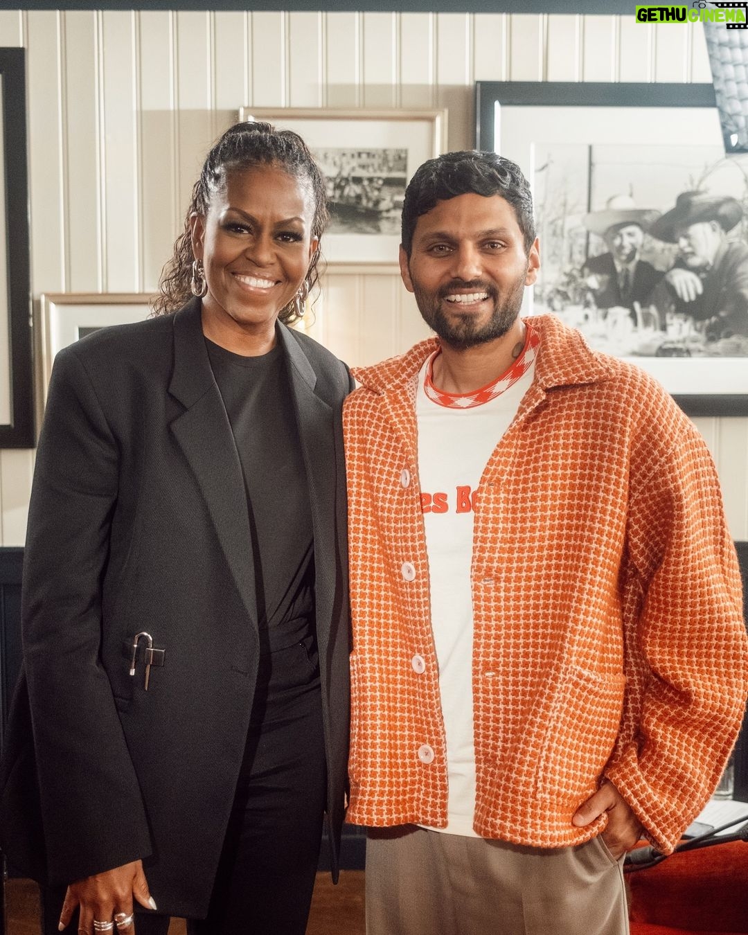 Jay Shetty Instagram - @michelleobama episode is OUT NOW and I LOVE seeing all your stories, posts and reflections from it. Michelle was gracious and kind, thoughtful and vulnerable and this conversation is truly empowering and moving. You’ll see a depth like never before. Moments like these are only possible because of YOU - our amazing community! Keep spreading the word of ON Purpose and me and the team will keep delivering more conversations to help us all be happier, healthier and more healed. LISTEN NOW on Apple, Spotify, iheart and everywhere you get podcasts 🙏