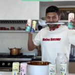 Jay Shetty Instagram - @radhidevlukia is 50% fiesty and 50% full of @drinkjuni 😂 Check out our sparkling tea @drinkjuni ✨