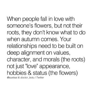 Jay Shetty Instagram - Leave a "YES" below if you agree👇 Every relationship will have difficult moments. The roots will help you get through the tough times ❤️