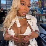 Jayda Cheaves Instagram - It’s sum bout this 🐶 i love her, can’t put my finger on it 💋 Frontal/bundles @dhairboutique Install : @iamdre708 Houston, Texas