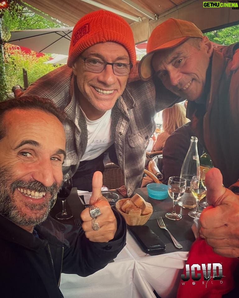 Jean-Claude Van Damme Instagram - David Charhon, director of #TheLastMercenary, and Patrick Goavec, my agent. #JCVD