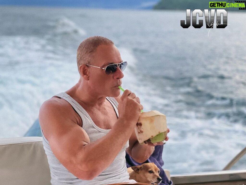 Jean-Claude Van Damme Instagram - Had a perfect Birthday vacation 🛥️🌴 Thank you guys for birthday wishes 🙏🏼 #birthday #boat #jeanclaudevandamme #jcvd #coconut #sport