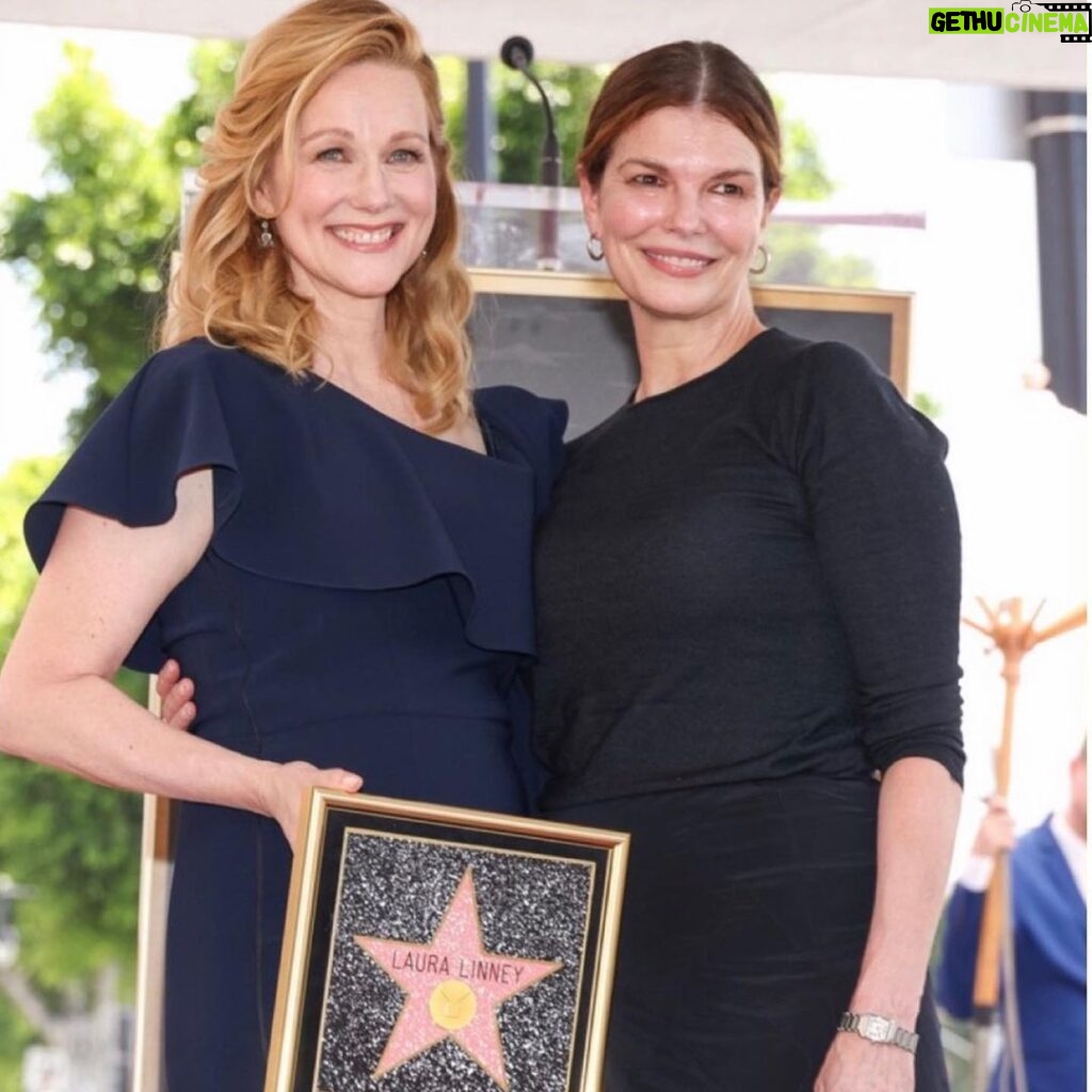 Jeanne Tripplehorn Instagram - Today is Laura Linney Day in Los Angeles!⁣ ⁣ ⁣ My dearest was just honored with a star on the Hollywood Walk of Fame. ⭐️⁣ ⁣ @itsmelauralinney IS A star not only for her incredible accomplishments which lately include her strong and deft first time directing on the last season - S4 Ep 11 - of Ozark on @netflix of which she is also Emmy nominated for outstanding lead actress in a drama series but more importantly Laura is a star because she is the best friend and ally a woman could ask for. We - my family as well as her family and friends - hold her dear and love her her more than words can say. She is the best of the best. A true star.⁣ ⁣ Hurray for Hollywood! @hwdwalkoffame ⭐️⁣