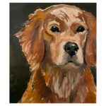 Jeanne Tripplehorn Instagram - Happy Birthday Jones! G’boy! ⁣ ⁣ Oil on canvas by @lisaborgnesgiramonti ❤️