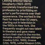 Jeanne Tripplehorn Instagram - Audition polaroid from legendary casting director director Marion Dougherty featured in Stories of Cinema exhibit. Thank you @academymuseum #tbt