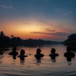 Jeevan Mammen Stephen Instagram - 🌅🦦 . . 📸: @sidkt . . #sunset #chill #friends ആറന്മുള Aranmula