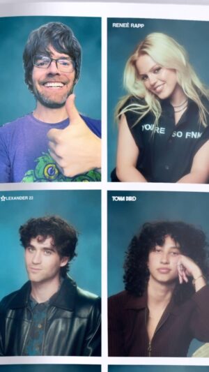 Jeff Blim Instagram - “Nerdy Prudes Must Die” drops tomorrow on the YouTube. Friday the 13th. And grab your tix for the after party @therealteamstarkid (Also those high school pics are AI generated and in NO WAY representative of how cool I was in high school) #npmd #highschooliskillingme #nerdyprudesmustdie