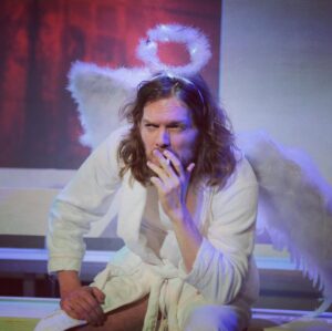 Jeff Blim Instagram - HEY MOM I’M A SMOKING ANGEL AND I LIKE SMOKY TREATZ #boomsticktheater