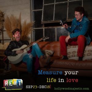 Jeff Blim Instagram - Final show this Saturday!!! I thought I had more time to promote this (as seen in the poster) but it looks like my last performance as Roger in RENT will be this Saturday night @hollywoodmajestic. Come see me and @kyraawaters bring all the toxic, while @daltonweaver15 films everything. Link in bio for tickets. #measureyourlifeinlove