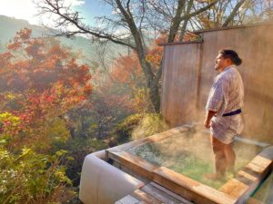 Jeffrey Cobb Instagram - Been sitting on these onsen pictures for awhile now! I love going to onsens and relaxing. I’ve learned to enjoy and take in nature and all the simple things in life. Wrestling is rewarding and crazy, so having these days to decompress and take a step back, priceless!!! #JeffCobb #Onsen #Saga #StopAndSmellTheRoses #RestAndRelaxation #RechargeYourSoul #SPLX #NJPW #UnitedEmpire #CrownsUp