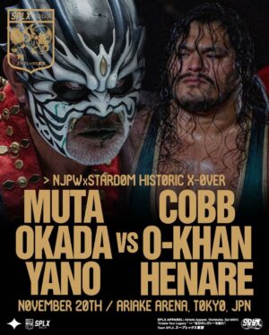 Jeffrey Cobb Instagram - 🔥SPLX WARS‼️ SPLX athletes The Great Muta & Jeff Cobb will compete against eachother in a trios bout at NJPW x STARDOM Historic X-Over‼️
.
.
.
.
📷 @linc.pw @king_size_rice 
#thegreatmuta #jeffcobb #greatmuta #njpw #stardom #unitedempire #suplex #newjapan #prowrestlingnoah #noah_ghc #puroresu #kazuchikaokada #toruyano #greatokhan #aaronhenare #hawaii #japan #tokyo #teamsplx #プロレス #splxプロレス #splx #新日本プロレス