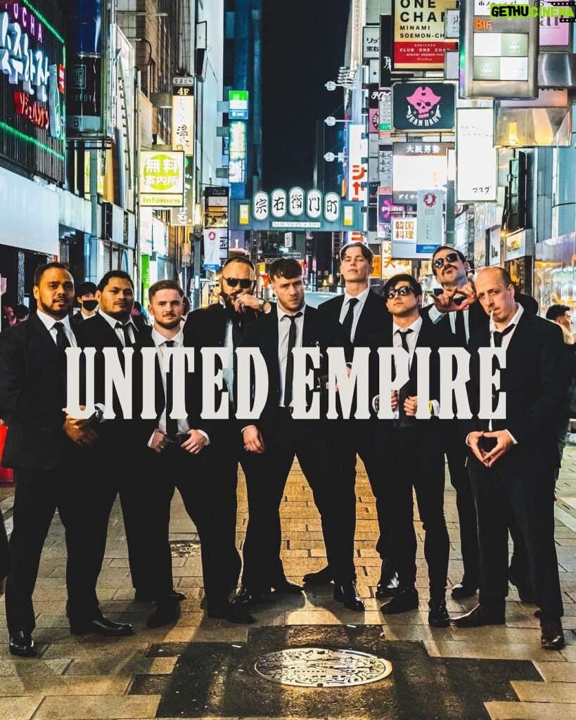 Jeffrey Cobb Instagram - Our first single off of our new album drops this weekend, please make sure to buy it on your music platforms titled “We Taking Over”….. oh no new album? Well we still taking over! #JeffCobb #UnitedEmpire #NJPW #CrownsUp Osaka, Japan