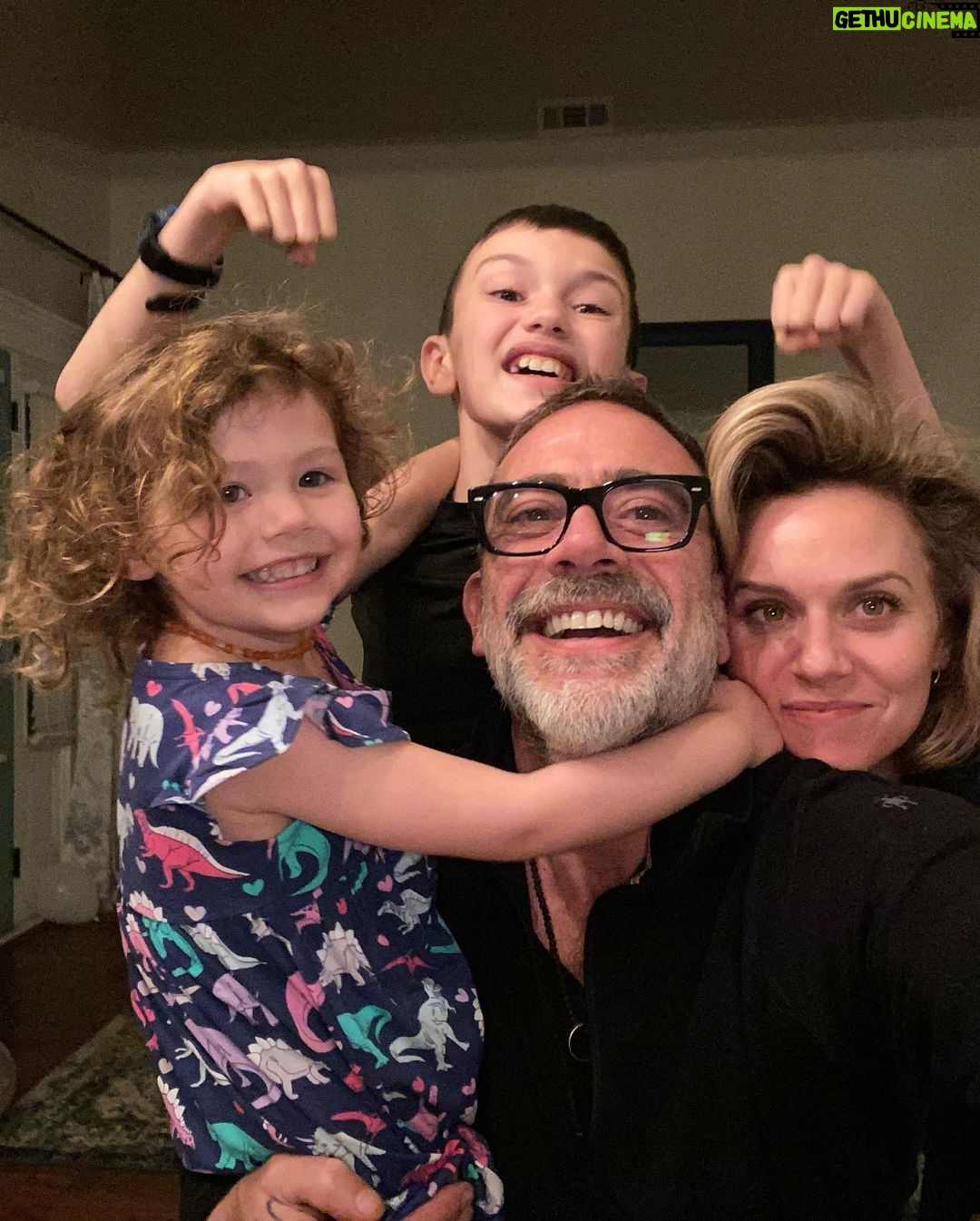 Jeffrey Dean Morgan Instagram - Three. Three years ago my heart done got stole. Happy birthday to my George Virginia. Our dinosaur princess of trouble and cuddles. My little gal, my shadow, my twin, my everything... (until Gus Morgan’s bday) and a happy George birthday to @hilarieburton because she deserves some big credit today. Love you both... Xoxo dad