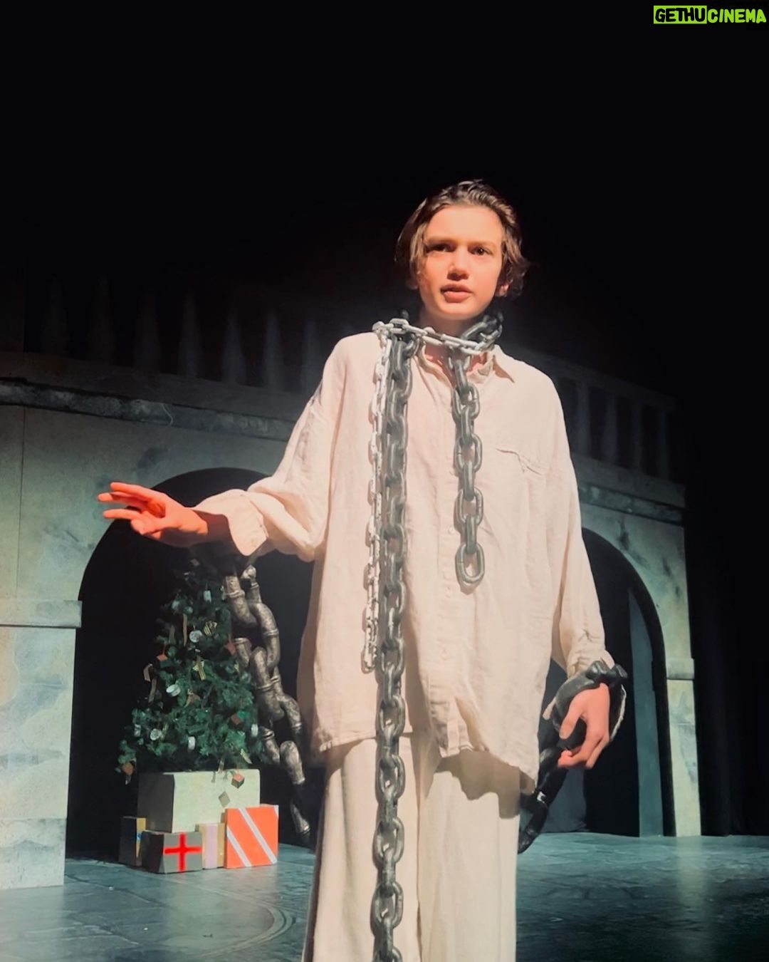 Jeffrey Dean Morgan Instagram - Our boy. First play. @rbkcenter. A Christmas Carol. Jacob Marley came to life yesterday on the big opening night. Entire cast was amazing… director, music, stage, the volunteers… so, just awesome. Makes us so proud to be a part of this community. A few words about our kid though. He blew me away. Like… I can’t even write this without getting choked up. It was Gus first time performing in anything like this… and with a large audience… I was WAY more nervous than Gus was! He killed it. Every second he was onstage… he commanded. No bullshit. This isn’t dad talk… this is actor to actor stuff. He was sick, but you’d never of known it… his presence, his confidence… he was fearless in his choices, of which were solely his own. Never came to me or @hilarieburton for help… trust me, we tried! This isn’t a career choice I’d put on anyone, much less our own kid… but after witnessing the passion, the joy… the work he put into it?? On top of that… he’s a natural! Damn. I’m a bit jealous! I still have to work my ass off to pull off what he nailed the second the stage light found him! We are beyond proud of this boy… just because of the young man he’s turning out to be… and whatever it is he decides to chase in this world? We are behind him 1000%. More. And if it ends up being acting? Lord have mercy… but im not standing in the way… (but maybe put up some obstacles just to test mettle!) Gusy Dean, someday you’ll see this post… we love you so much dude. So proud of you. Exploded our minds and hearts AGAIN. You talented little shit you. Sorry for crying like a baby during show. I promise to do better next time. Big love my man. Xxxdad oh… photos after show by mom… posting just because that look of pure joy is so damn cool. Perfect pics by my lady.