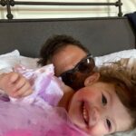 Jeffrey Dean Morgan Instagram - Princess. Lip sauce. Dada cuddlin. Happy Sunday. Stay safe folks. Stay in. Save lives. Xojd&george