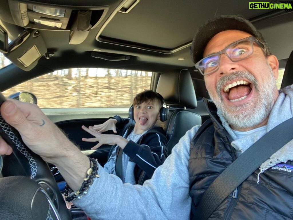 Jeffrey Dean Morgan Instagram - Boston... Morgan boys on our way in the new beast!! Be there in about 45 seconds! #2020dodgechallengercustomhellcat