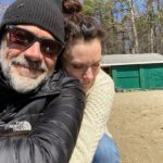 Jeffrey Dean Morgan Instagram - Quarantine... turning it into some quality family time. Walks outside and... George... she got into moms lipstick stash... “dada!! Elsa wips!!” Xoxo TWD tonight.... I’ve seen the episode... it’s a great one. Directed by @gnicotero some amazing performances... check out @amcthewalkingdead as the brilliant @samanthamorton is doing an instagram takeover... she is the coolest, most talented, beauty of a person I know. Well... her, and @bigbaldhead!!! AND... @therock... jezus. Dude? Better?