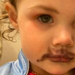 Jeffrey Dean Morgan Instagram - Quarantine... turning it into some quality family time. Walks outside and... George... she got into moms lipstick stash... “dada!! Elsa wips!!” Xoxo TWD tonight.... I’ve seen the episode... it’s a great one. Directed by @gnicotero some amazing performances... check out @amcthewalkingdead as the brilliant @samanthamorton is doing an instagram takeover... she is the coolest, most talented, beauty of a person I know. Well... her, and @bigbaldhead!!! AND... @therock... jezus. Dude? Better?