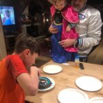 Jeffrey Dean Morgan Instagram - Superbowl! Gus knew his dad a bit bummed it’s not our hawks playing... so halftime he finished decorating the coolest cake for me, George, and hil! Awesome. We killed it, and danced it off with @jlo and @shakira! Back to football. Big love and thanks to the @seahawks for the coolest jackets ever!! We’ll be wearing next year when we win it all!! Xothemorgans