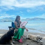 Jelai Andres Instagram - Beach time with my Babies! Super saya nila! Kita naman sa mga ngiti nila. Watch niyo na vl0g nito. Alam nio na san mapapanood yun! Kaka up lang! Love u all