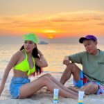 Jelai Andres Instagram - My Best friend and our L’eau Soleil 🌊🏝️☀️ (SWIPE LEFT) #LeauSoleil @beautedermcorporation #JelaiAndres #BuboyVillar #BFFs