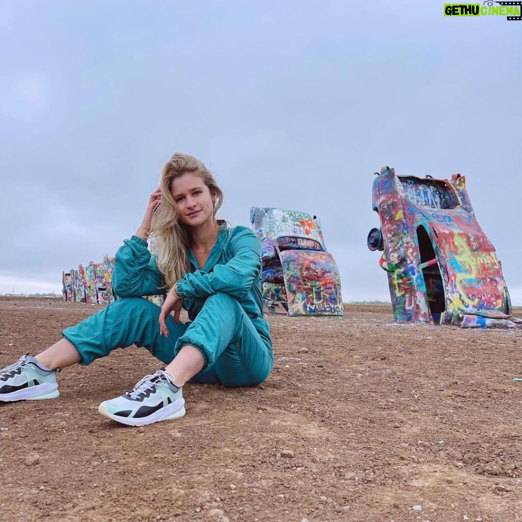 Jenna Boyd Instagram - 416 miles to go 🖤 Cadillac Ranch
