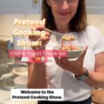 Jennifer Garner Instagram - #PretendCookingShow: Fruit & Yogurt Shave Ice. #KitchenAidAmbassador We’ve found a way to elevate a basic weekday breakfast! Freeze your run-of-the-mill greek yogurt and berries, and, with the @kitchenaidusa Shave Ice Attachment, presto chango them into an airy, delectable, surprise treat. At breakfast, after school, for dessert— you (and your kids!) will want to eat it for all occasions. It’s that delicious! 🍑🍓🍨 #ad . Ingredients (serves 3-4): - 1 individual size Greek yogurt (~5 ounces) - 1 tsp vanilla - Honey - Fruit of your choosing - Nut of your choosing . Directions: 1. Combine yogurt, vanilla, honey (to taste) and fruit in a bowl. I used about 5 strawberries and a quarter of a peach and it fit perfectly into… 2. The puck! Load the mixture into your #KitchenAid Shave Ice Attachment ice mold puck. 3. Place the puck in the freezer until frozen through. I waited overnight. 4. Thaw the puck enough to wiggle the frozen mixture loose and put it in the detachable ice cup base of your Shave Ice Attachment. 5. Start your engines! Turn on your @kitchenaidusa Stand Mixer and your Shave Ice Attachment starts whirring, shaving the yogurt and gorgeous fruit into a bowl. 6. Top with a honey drizzle and a nut of your choice (for a little salty edge). 7. YUM.