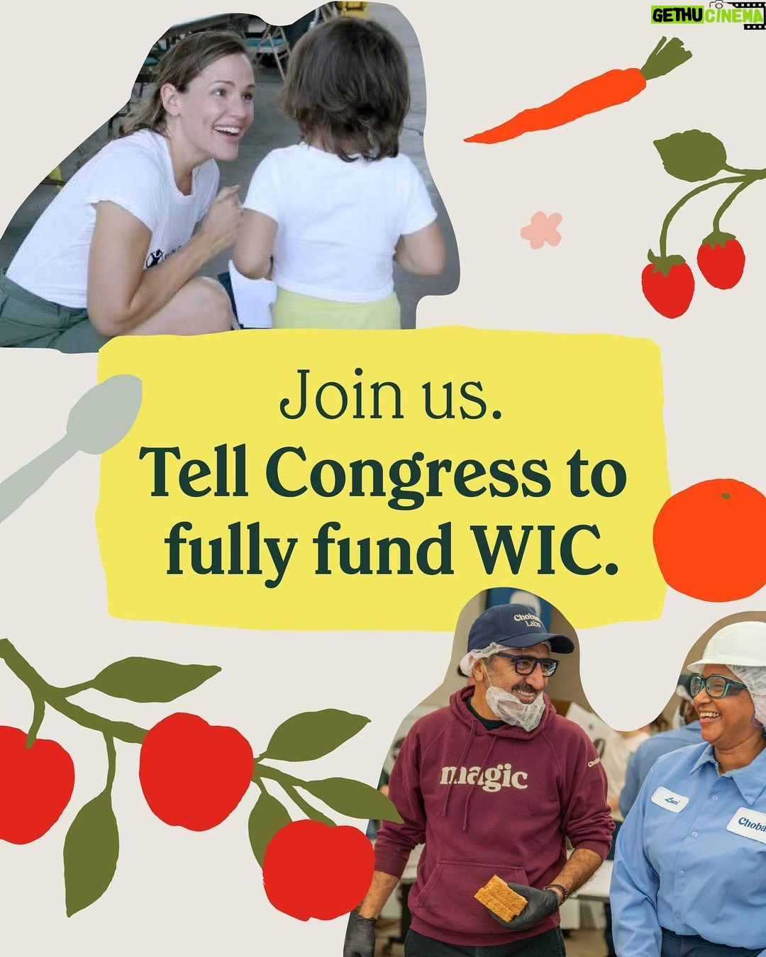 Jennifer Garner Instagram - Every day, millions of families rely on a program called WIC – the Special Supplemental Nutrition Program for Women, Infants and Children – to ensure they and their children are getting the food needed to nourish their minds and bodies. This hugely successful program has made healthy foods, like fruits and vegetables, affordable for pregnant and post-partum moms and their kids, during a time when nutritious food is vitally important. Funding for WIC is set to expire on Jan. 19 and Congress is currently debating how much money to put towards the program in the 2024 budget. For the first time, a program that has historically been met with bipartisan support is under threat of not being fully funded. This cannot happen. Everyone deserves access to good, nutritious food, so we’re calling on Congress to fully fund WIC. You can join us in this effort and help make sure everyone who participates in WIC has access to the food they need. Read about why we’re advocating for WIC funding and how you can get involved at https://bit.ly/FortuneWICop-ed (link in bio). *This article originally appeared on Fortune.com