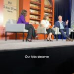 Jennifer Garner Instagram - @wsj Global Food Forum in Chicago with @jforaker11 —😃😃. We had an awesome conversation with Kim Last about @onceuponafarm’s mission, farming, what we owe our kids, and the fun in disrupting for good. Thank you to #TheWallStreetJournal and to the audience—local and global. We were honored to represent the #OnceUponAFarm team and grateful to be included. 🍌🍎🥬 Chicago, Illinois