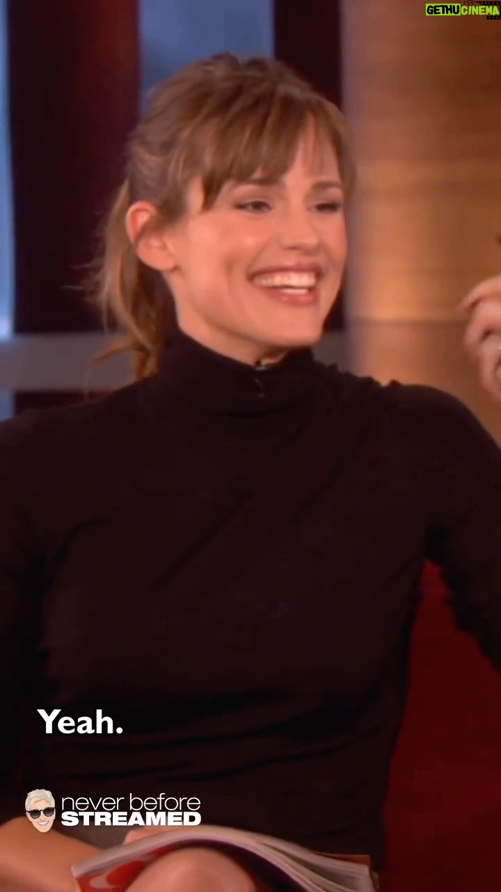 Jennifer Garner Instagram - Thank you for reminding me, @theellenshow, of funny us and cute bangs. We miss you out there. XXX #TBTuesday