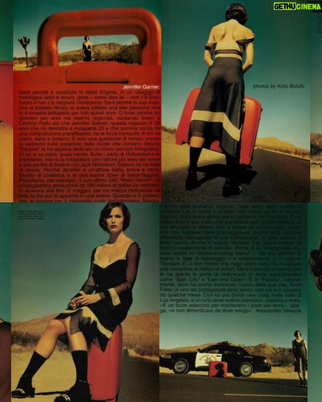 Jennifer Garner Instagram - Twenty whatever years ago, I had one of my first little photo shoots, photographed by @kotobolofo. My publicist, (š@marisaliston) wasnāt available and sent her junior to cover me for the day. @nksolaka, who must have been 22? 23? at the time, somehow talked Mr. Bolofo into pitching me to @vogueitalia for a huge spread. And it happened! Nicole and I got to spend the night in Palm Springsāwe had late night pancakes in bedāand we have been a team ever sinceāfirst in publicity, then managementāwith a deepening respect and friendship over our two plus decades together. Now, Nicole has her own amazing company (š@lindenentertainment with partner š@stconeil), she is the best mom to my Goddaughters, and she is producing the hell out of our current project #FamilyLeave for @netflix. I look at my friend and producing partner and am reminded of the beautiful girl who has fought for me all of our adult livesāever since these images of a younger meāwho had nothing to promote, no job at the time, and who just got lucky being loved by this lionhearted woman. ā„ļø