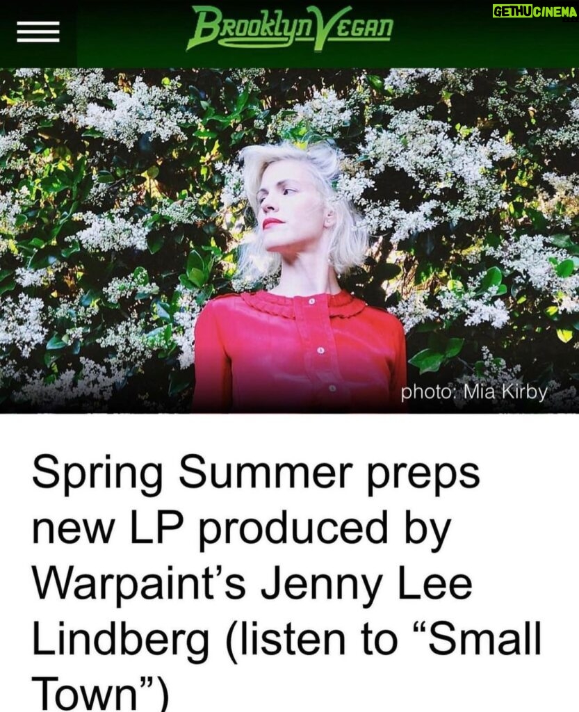 Jennifer Lindberg Instagram - yay! “small town” video out today! by @springsummer2k the album shortly to follow… i had the time of my life producing this record.. i had never produced any other bands but my own… it was the sweetest challenge i have ever taken on.. not to mention working w one of my best friends was pure magic.. have a peek if you can:) enjoy your day and thank you for taking the time to read this caption! ♥️🌺♥️