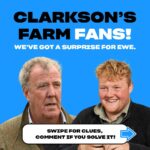 Jeremy Clarkson Instagram - we've hidden something exciting in these fun facts... did you work it out? 🚜 👀 📺 #ClarksonsFarm 🎭 #JeremyClarkson #KalebCooper